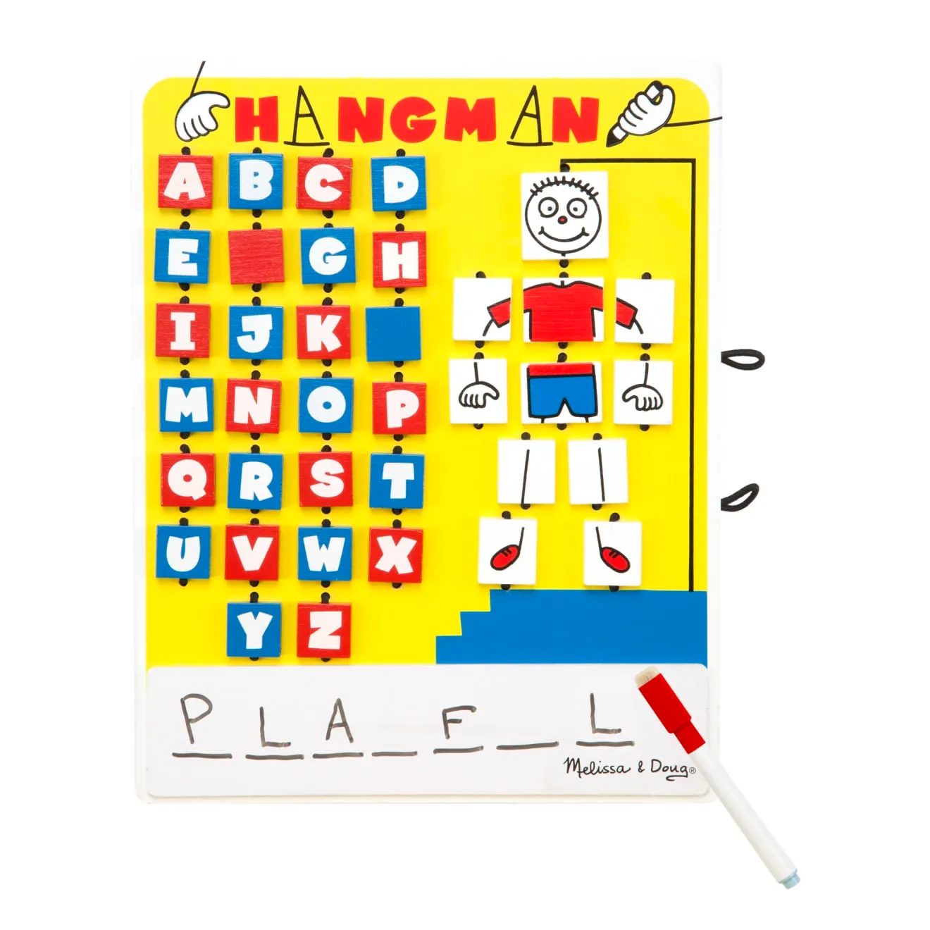 Melissa & Doug Flip-to-Win Hangman Reisespiel Holz