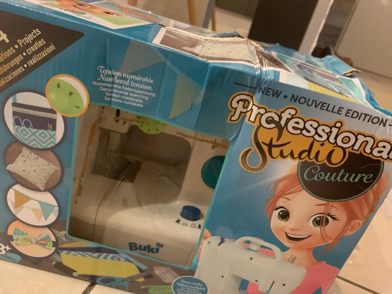 Buki Professional Studio Couture Nähmaschine für Kinder 4 Projekte