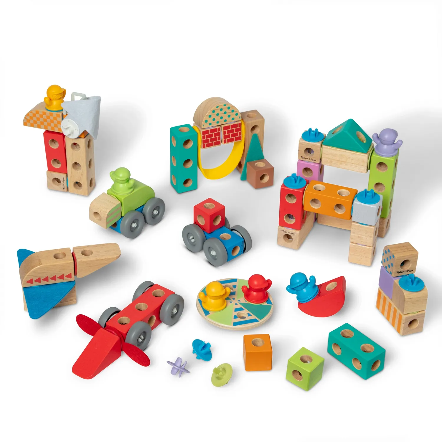 Melissa & Doug Blockables Stadt Bausteine Set 127-teilig