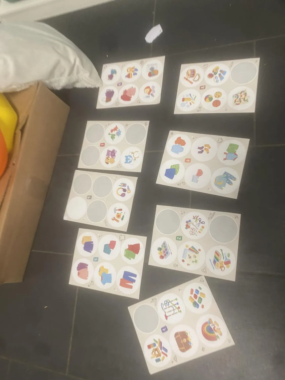 HANNIline Ordnungssticker Kinder 54 Sticker 6,5 cm Papier