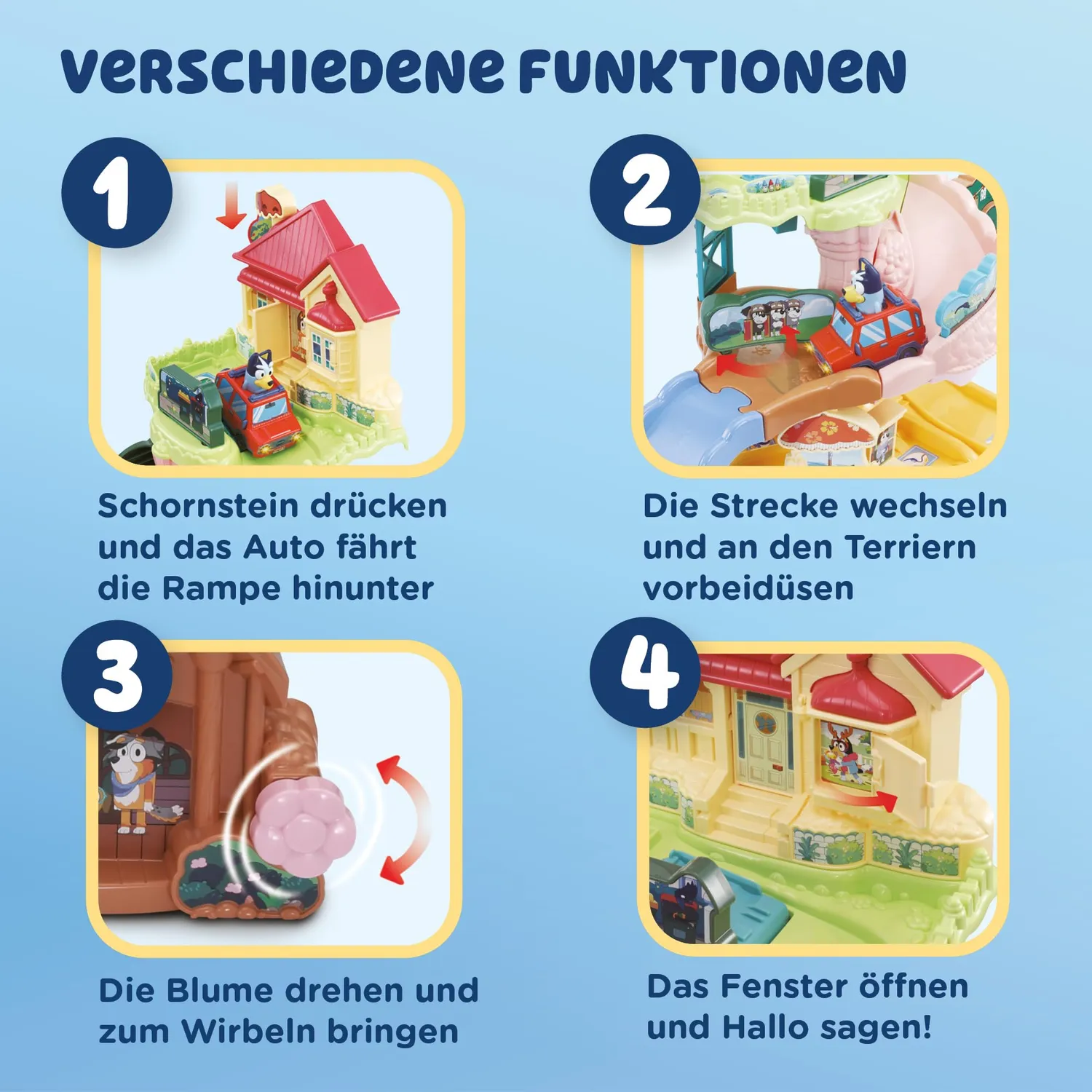 VTech Tut Tut Baby Flitzer Blueys Familienhaus Spielset