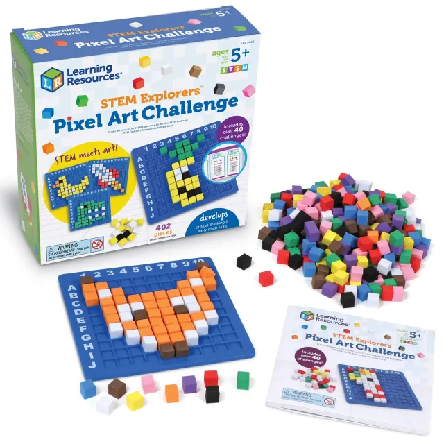 Learning Resources Pixel Art Mint Logikspiel 400 Würfel