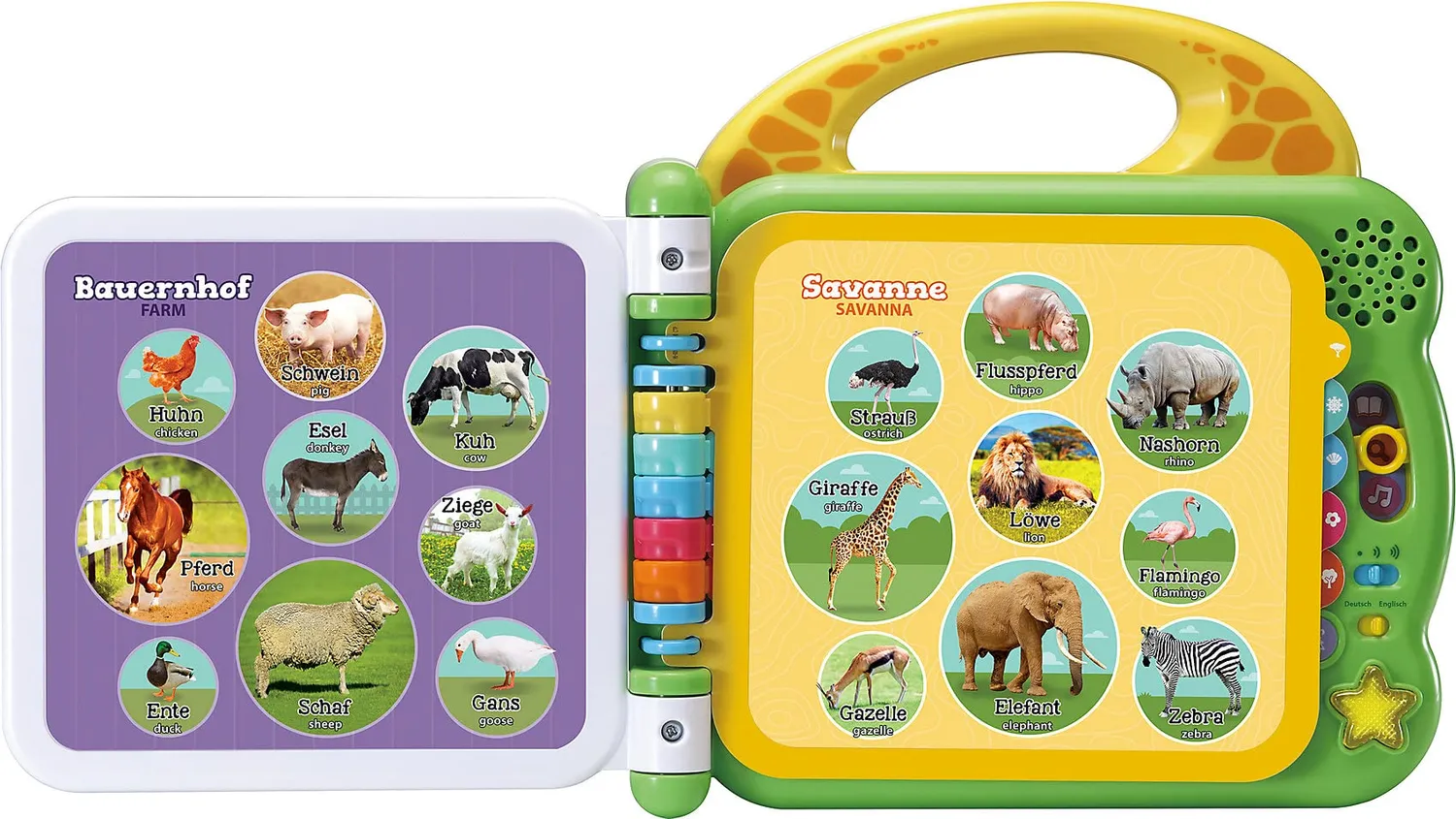 VTech Mein 100-Wörter-Buch Tiere 80-609544 Bilderbuch zweisprachig