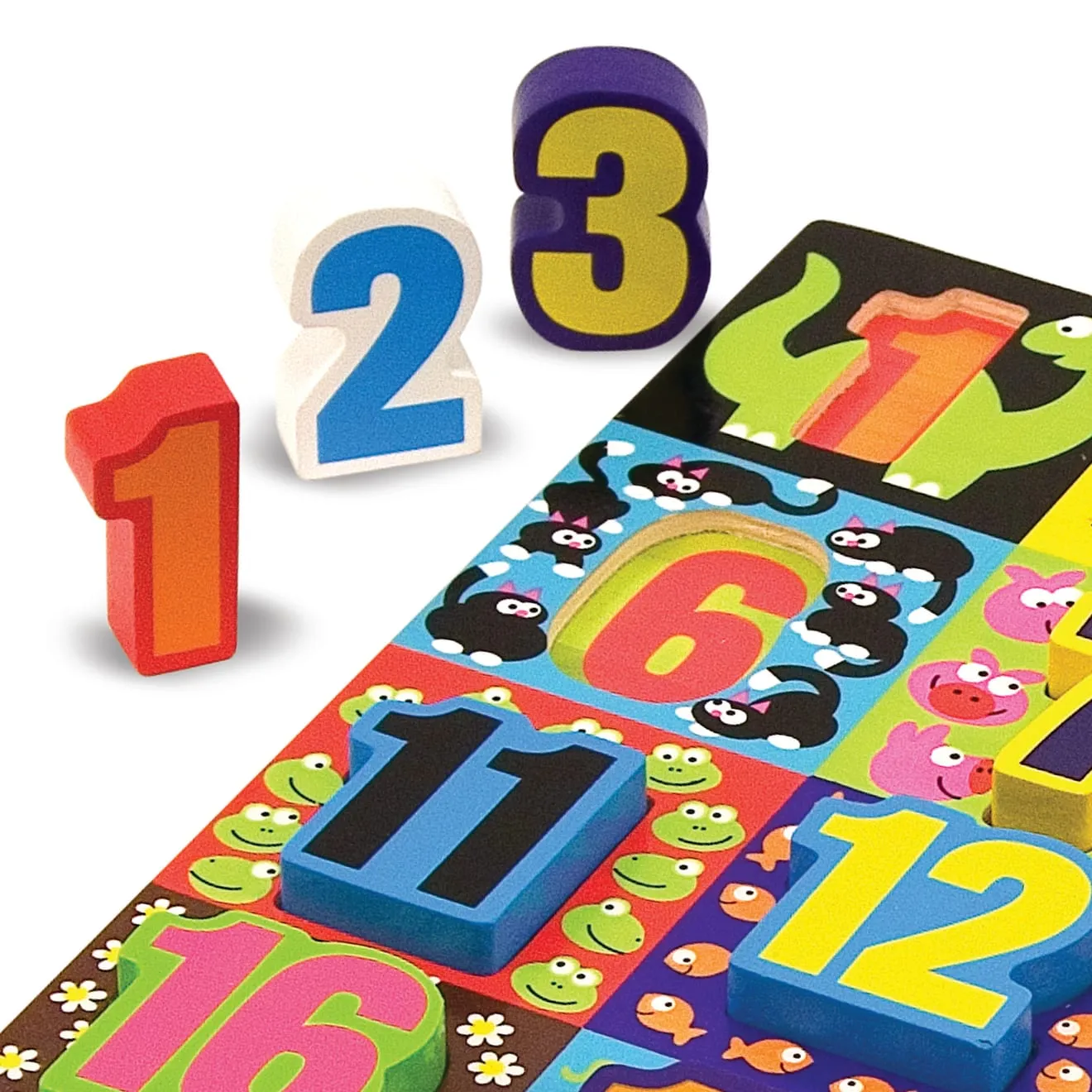 Melissa & Doug Jumbo Numbers Holzpuzzle Zahlen 1-20 20 Teile