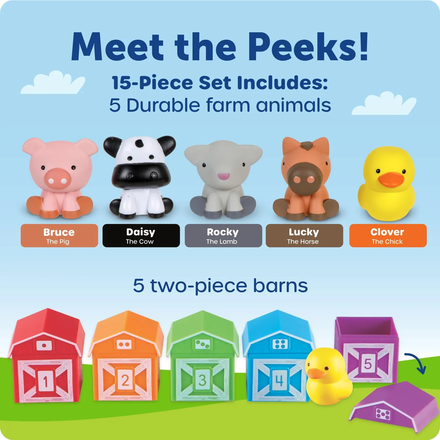 Learning Resources Peekaboo Bauernhof Lernspielzeug 18 Monate 10-tlg