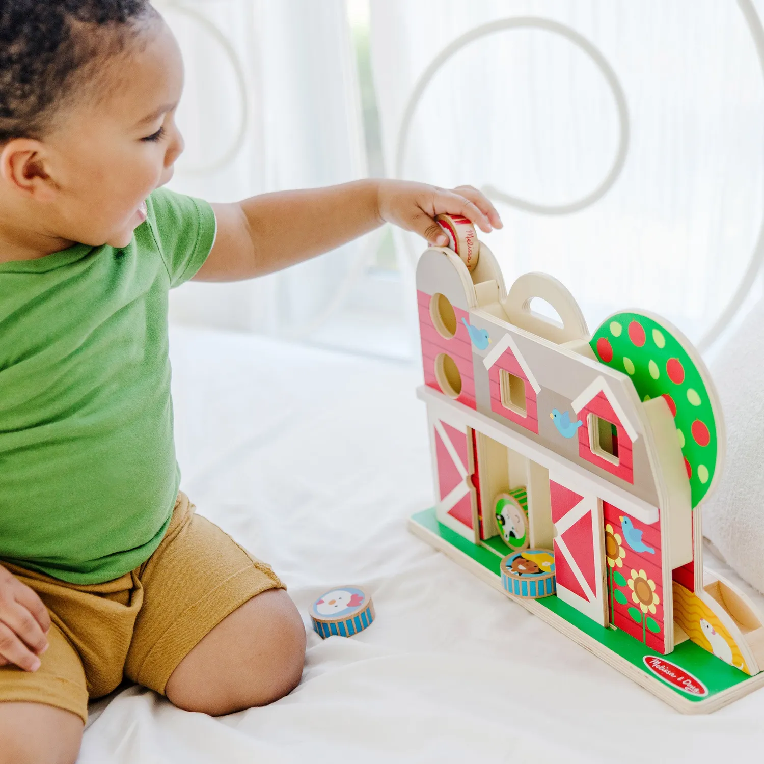 Melissa & Doug GO Tots Barnyard Tumble Kugelbahn Holz 12M+