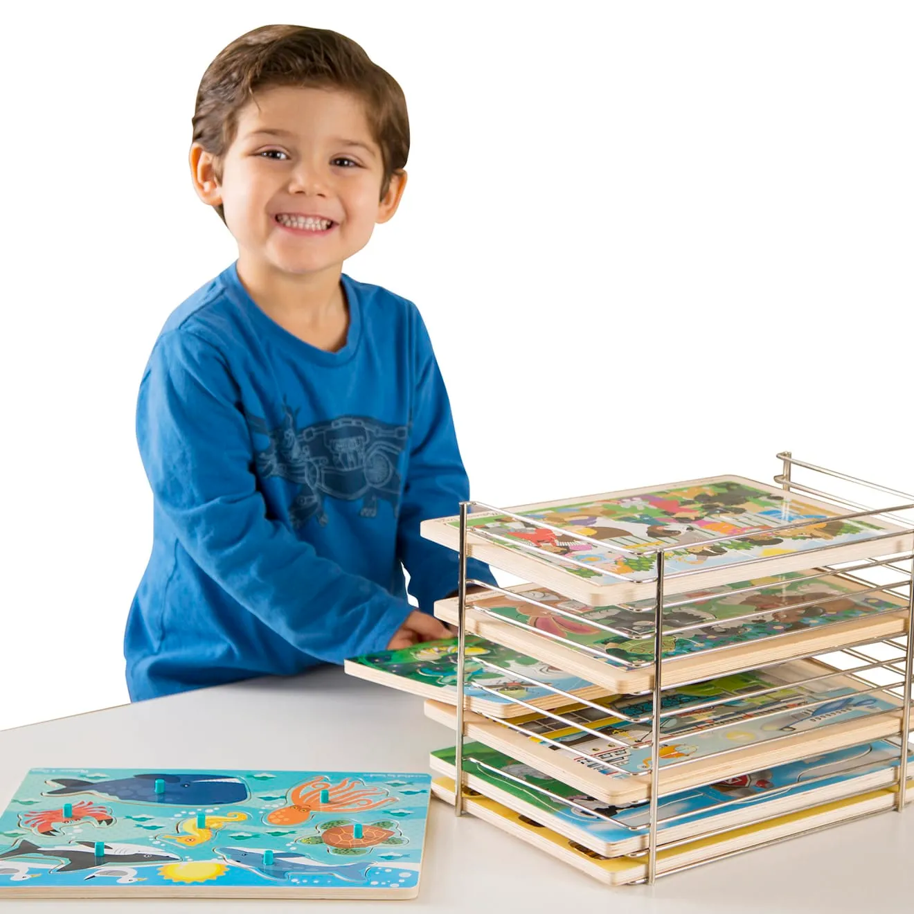 Melissa & Doug Wire Puzzle-Aufbewahrung Ständer 12 Fächer