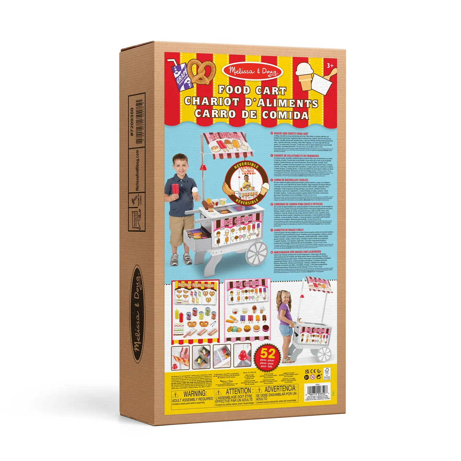 Melissa & Doug Snacks & Sweets Verkaufswagen Holz 40-teilig