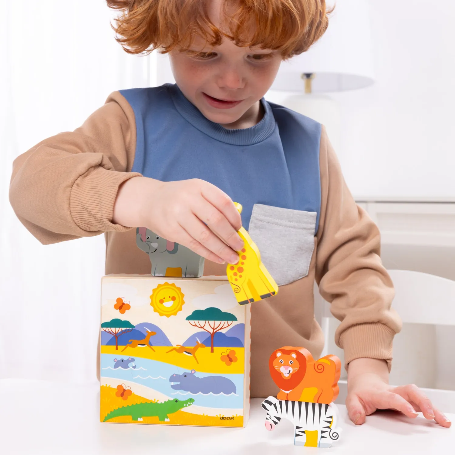 Melissa & Doug Safari Tierpuzzle Holz 4 Tiere Kiste