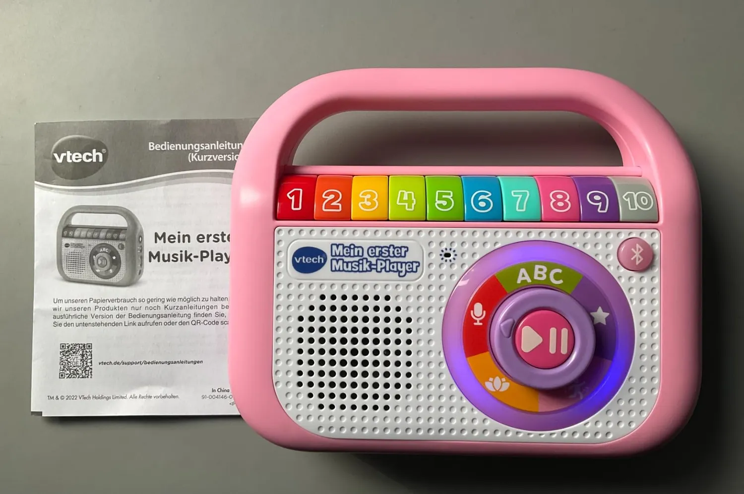 VTech Mein Erster Musik-Player Musikplayer Pink mit Aufnahme