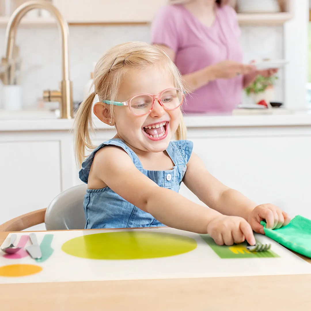 Lovevery Küche Tischset Besteck Aqua Silikon