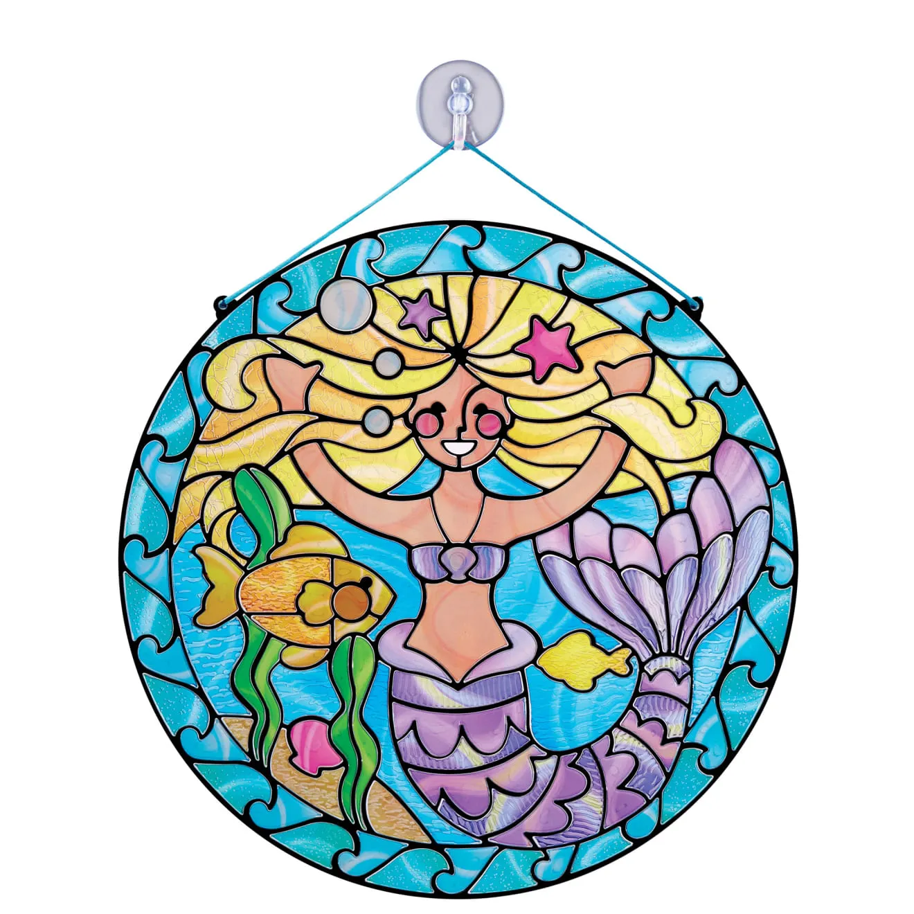 Melissa & Doug Stained Glass Made Easy Mermaid Bastelset Meerjungfrau