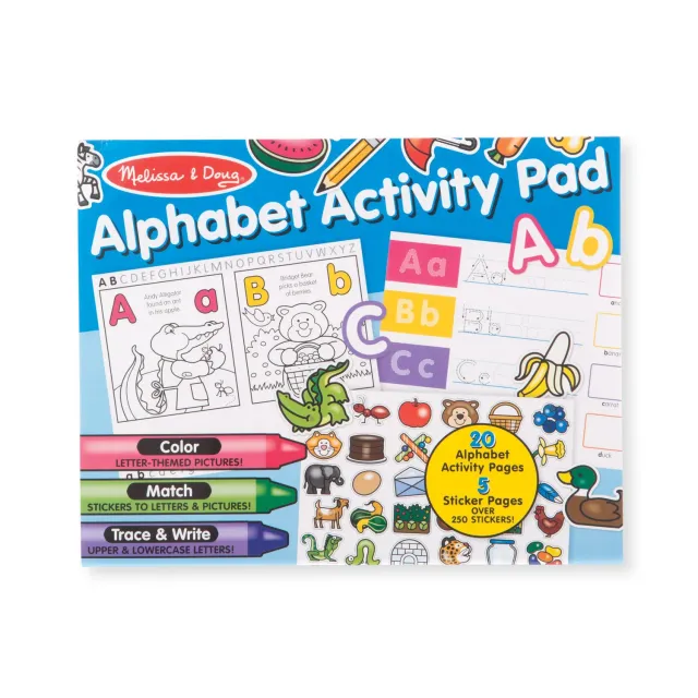 Melissa & Doug Alphabet Activity Stickerheft Buchstaben ab 3 Jahre