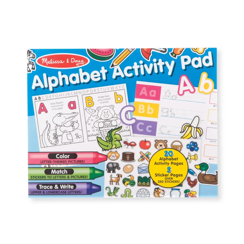 Melissa & Doug Alphabet Activity Stickerheft Buchstaben ab 3 Jahre