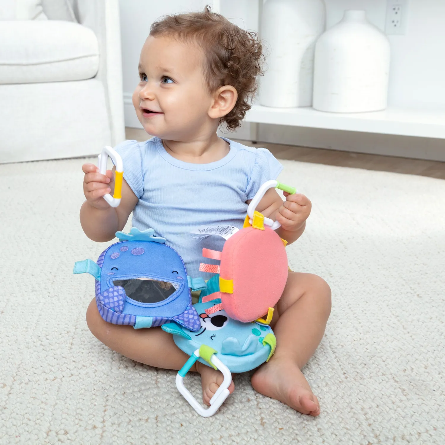 Melissa and Doug Ocean Waves Bounce Back Links Babyspielzeug 3er Set
