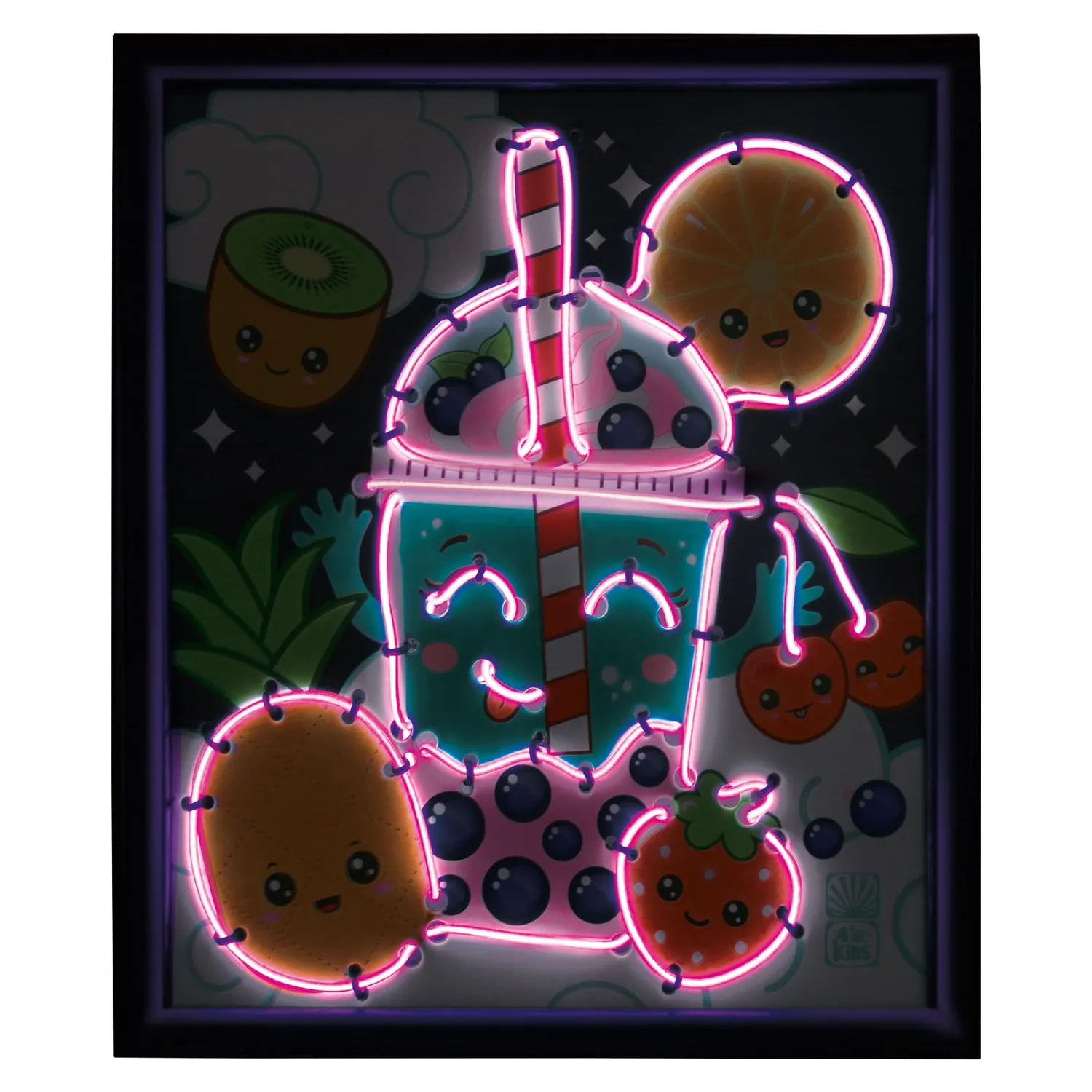 Buki Neonrahmen Bubble Tea Bastelset 3 Lichtmodi