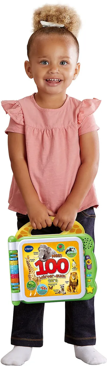 VTech Mein 100-Wörter-Buch Tiere 80-609544 Bilderbuch zweisprachig