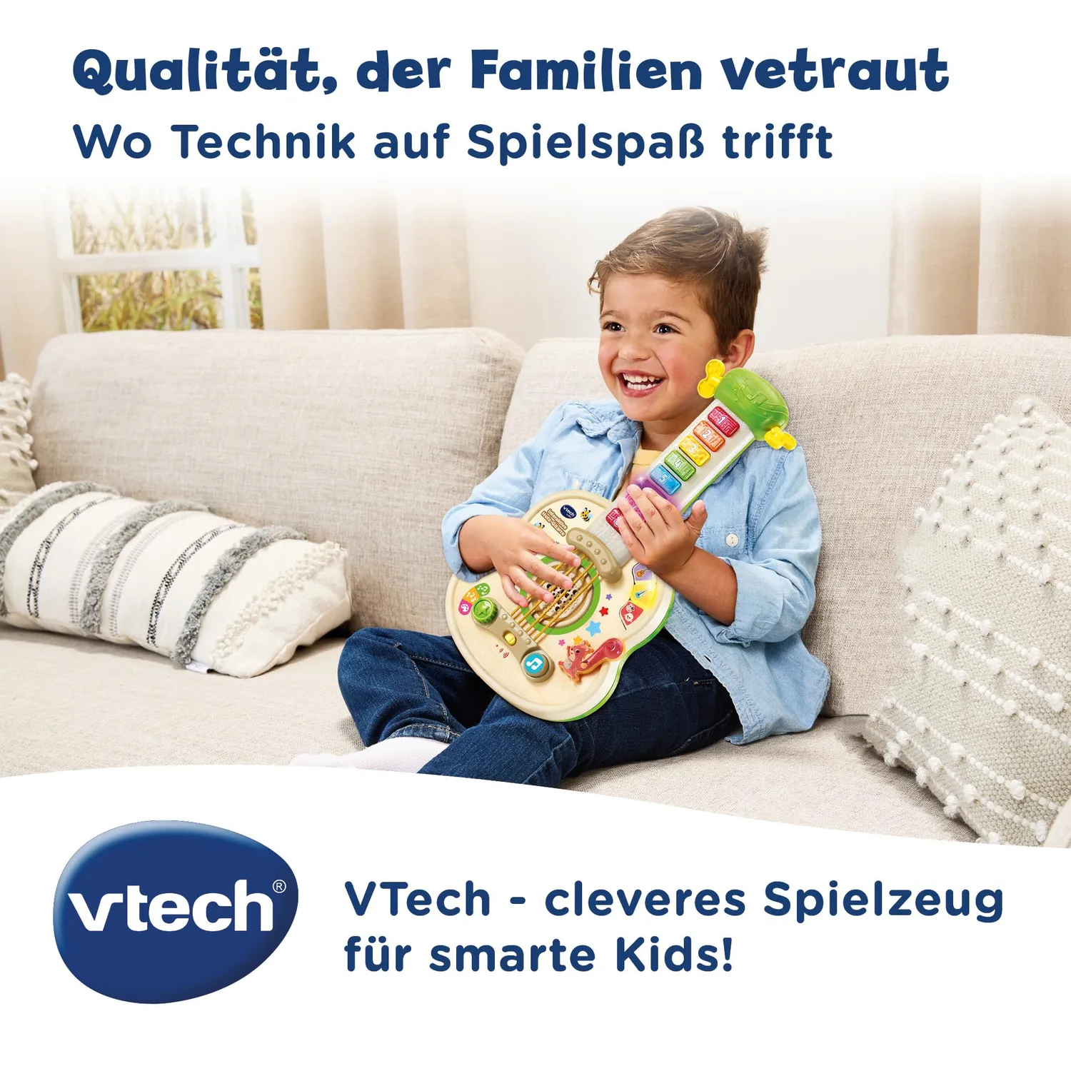VTech Baby Interaktive Holz-Gitarre 80-620804