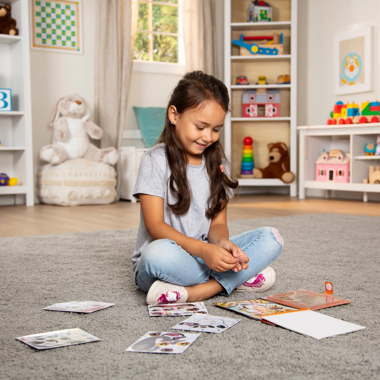Melissa & Doug Make-a-Face Stickerblöcke 3er-Set Tiere