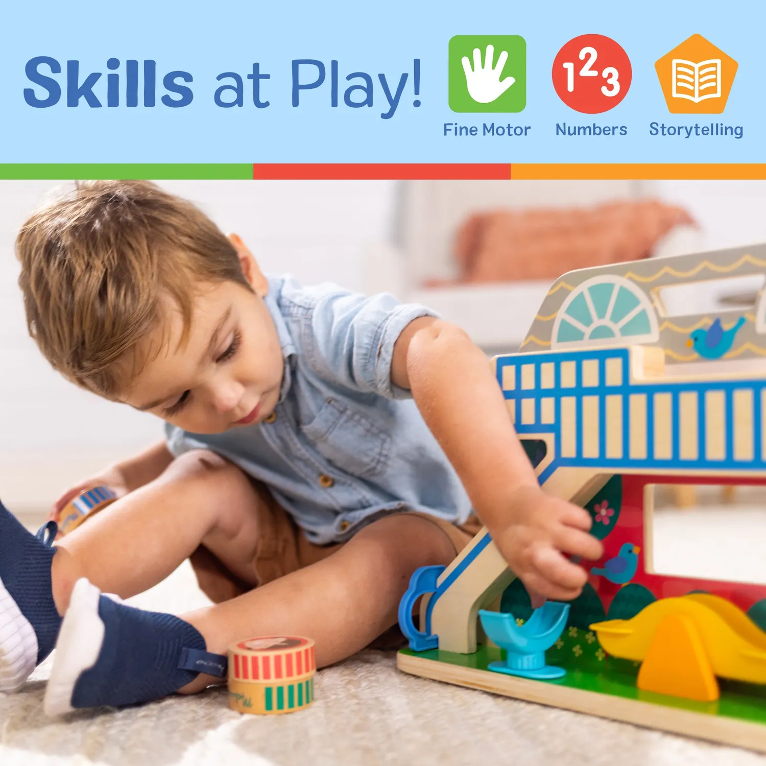Melissa & Doug GO Tots Schulhof Holzspielzeug ab 12 Monate