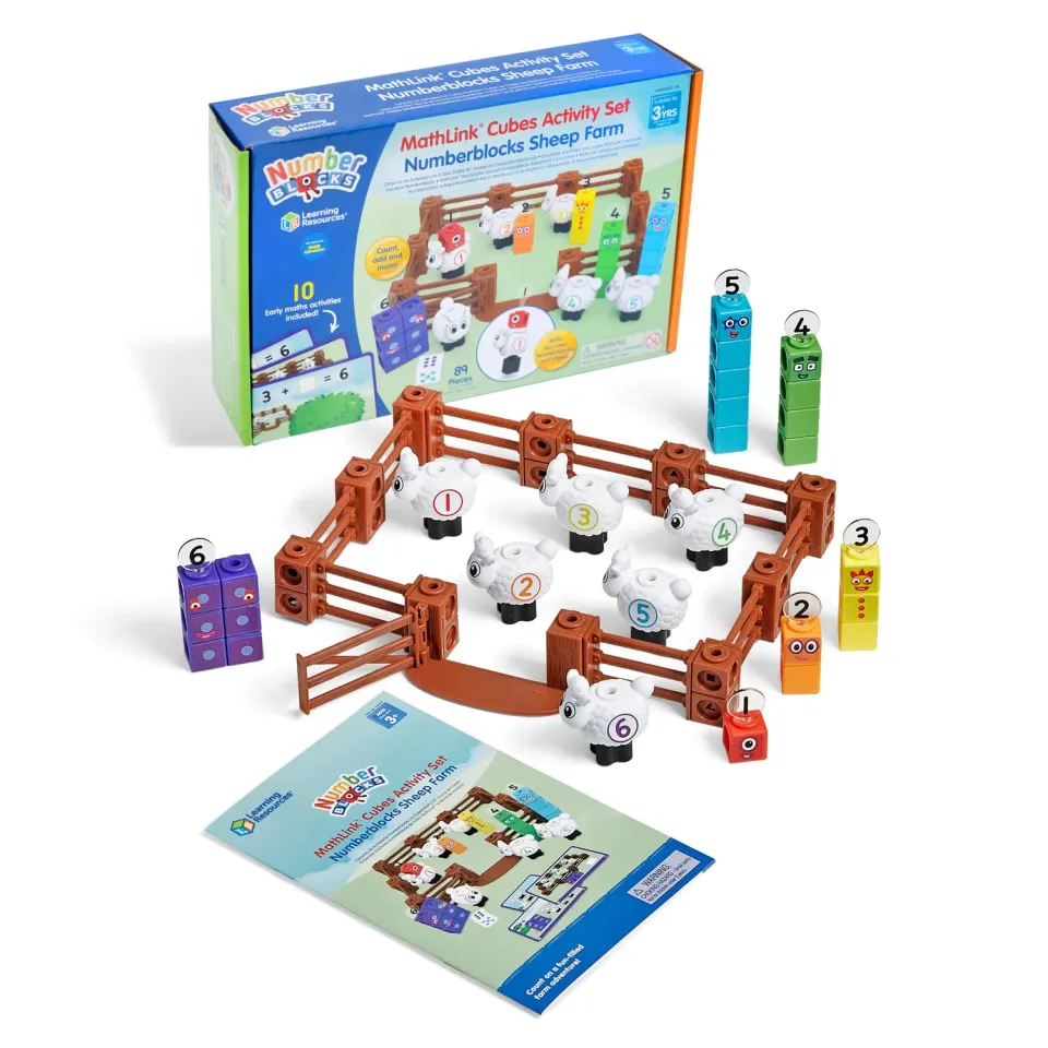 Learning Resources MathLink Numberblocks Bauernhof Schafe 53-tlg.