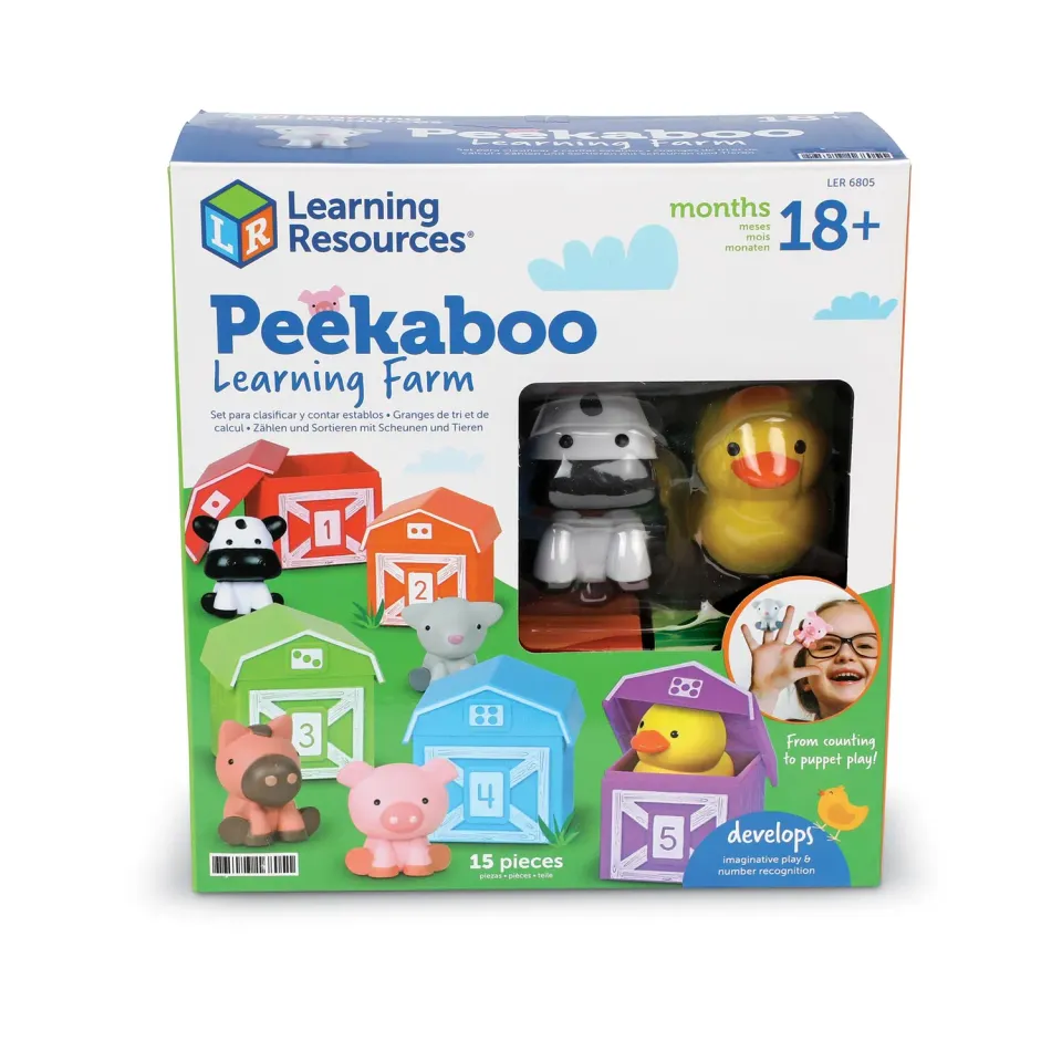Learning Resources Peekaboo Bauernhof Lernspielzeug 18 Monate 10-tlg