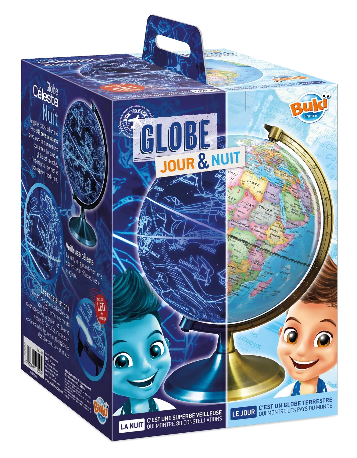 Buki France 7345 Tag und Nacht Globus französisch 21 cm