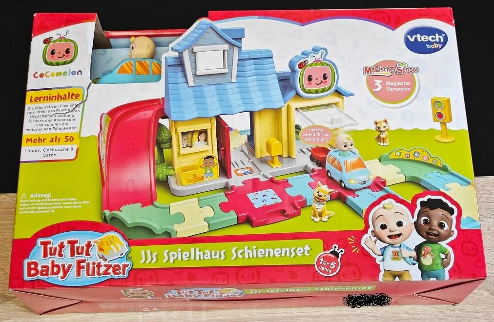 VTech Tut Tut Baby Flitzer Cocomelon JJs Spielhaus Schienenset