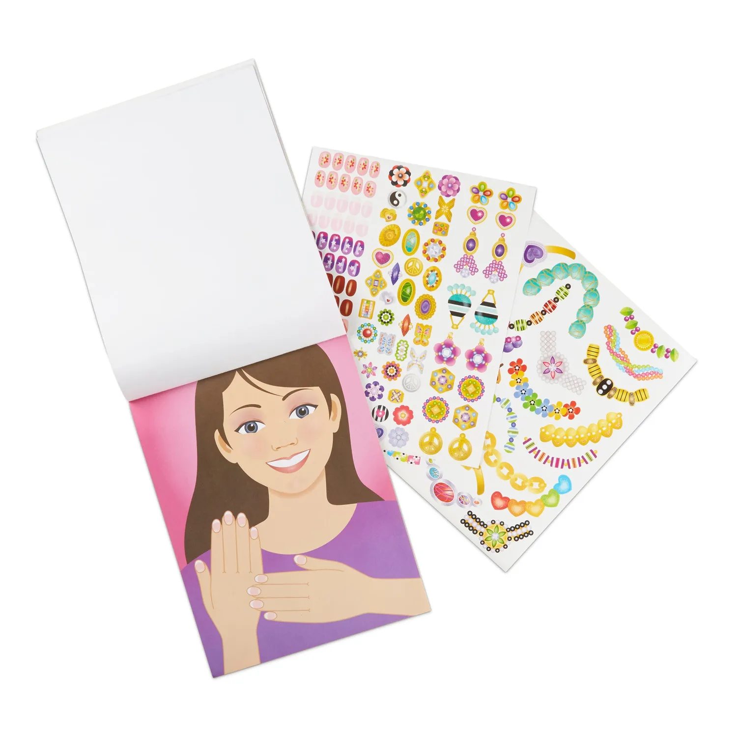 Melissa & Doug Jewelry Nails Stickerbuch Glitzer 360 Stück