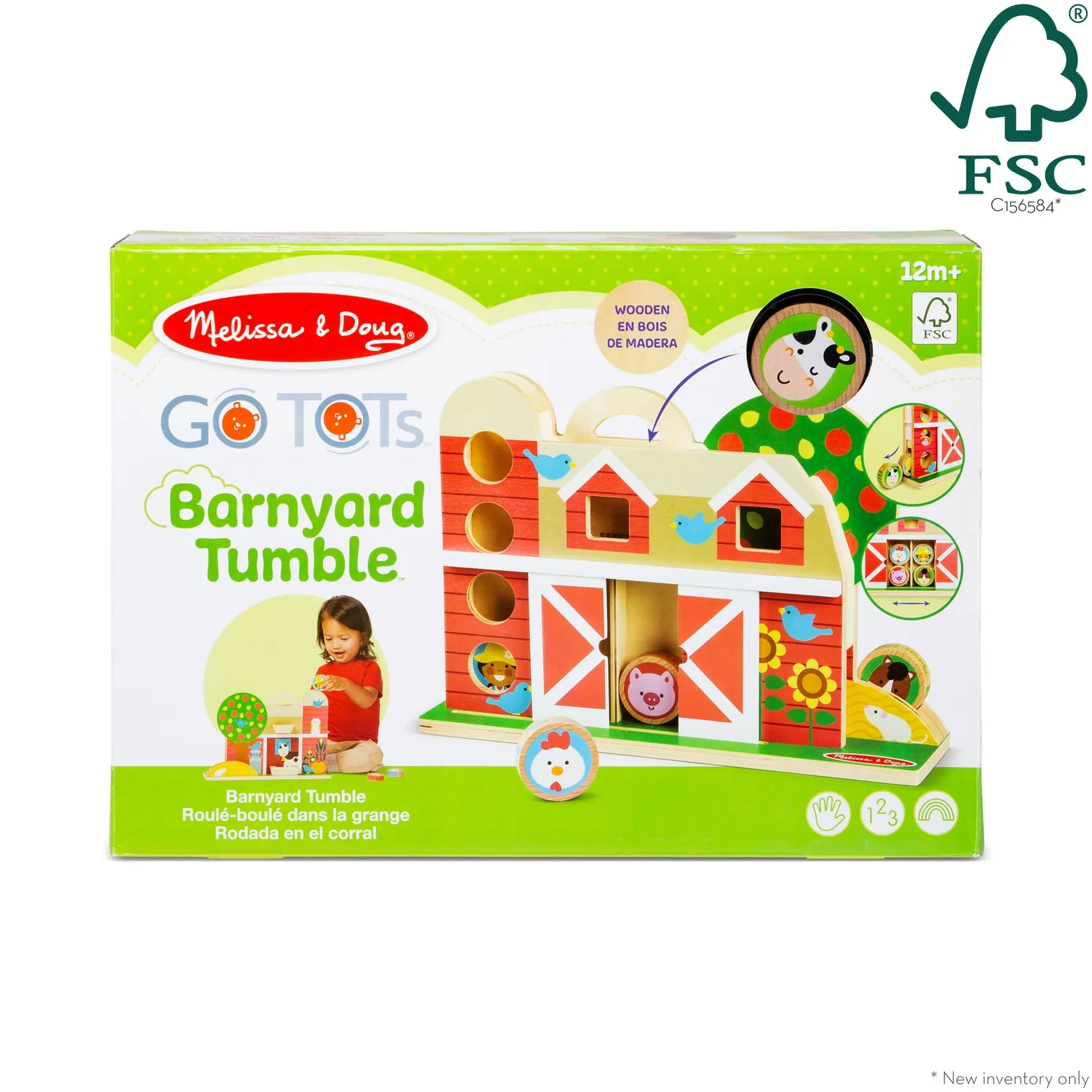 Melissa & Doug GO Tots Barnyard Tumble Kugelbahn Holz 12M+