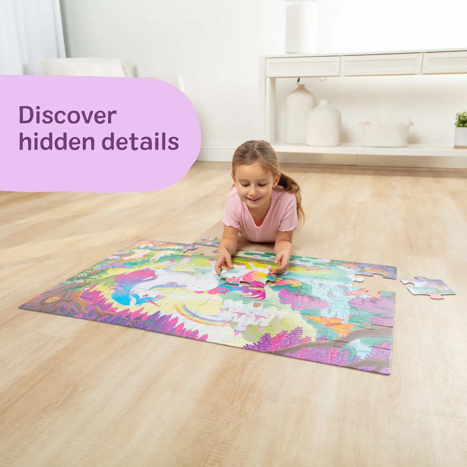Melissa & Doug Glow-in-the-Dark Unicorn Bodenpuzzle 48 Teile leuchtend