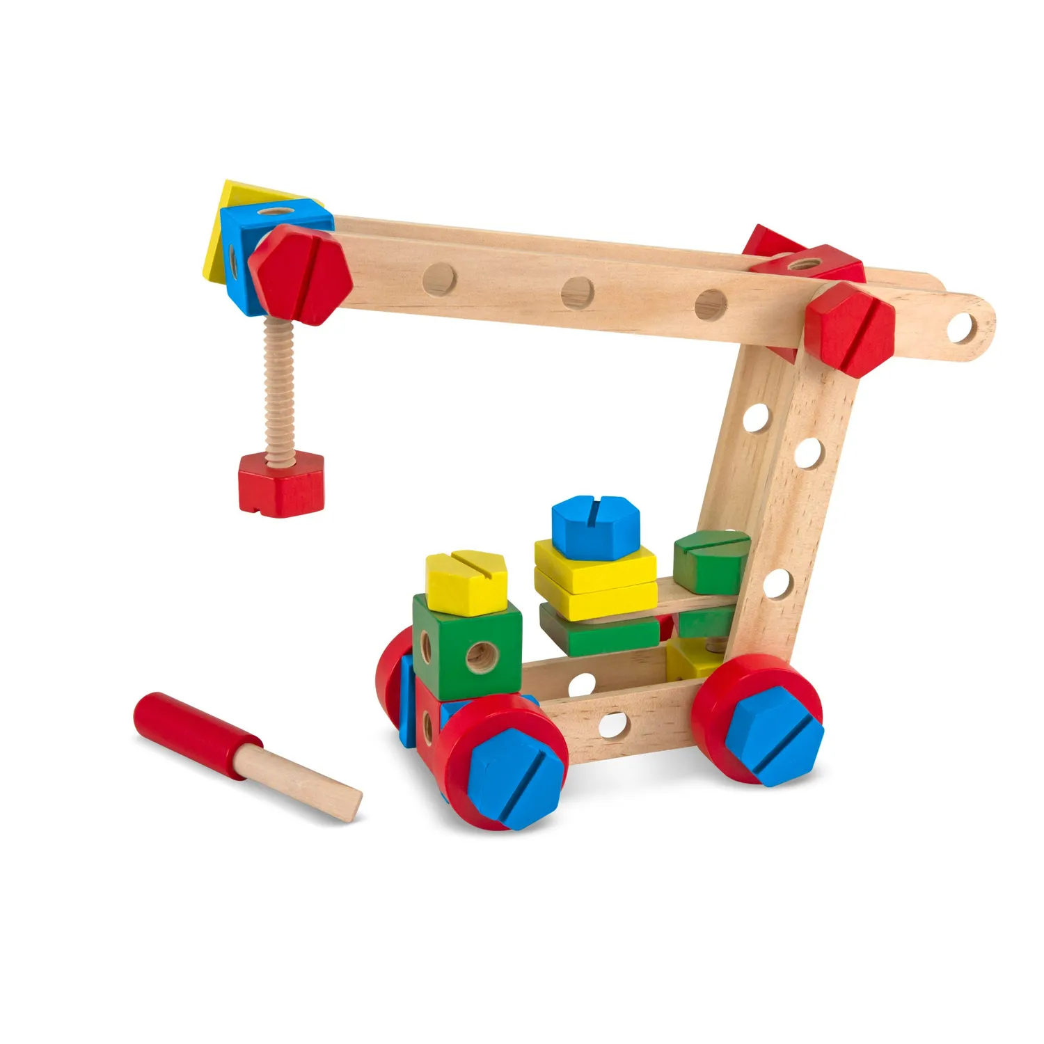 Melissa & Doug Construction Set in a Box Bauset Holz 48-teilig