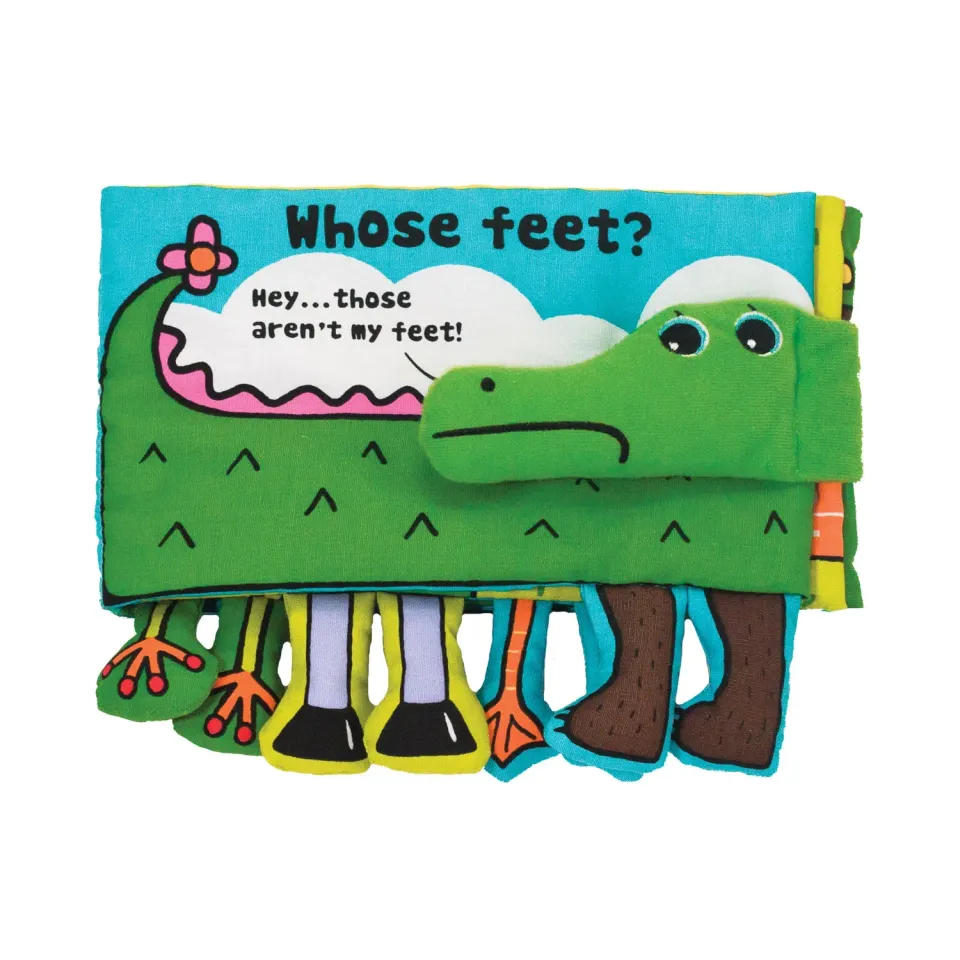 Melissa & Doug Whose Feet Stoffbuch für Babys waschbar