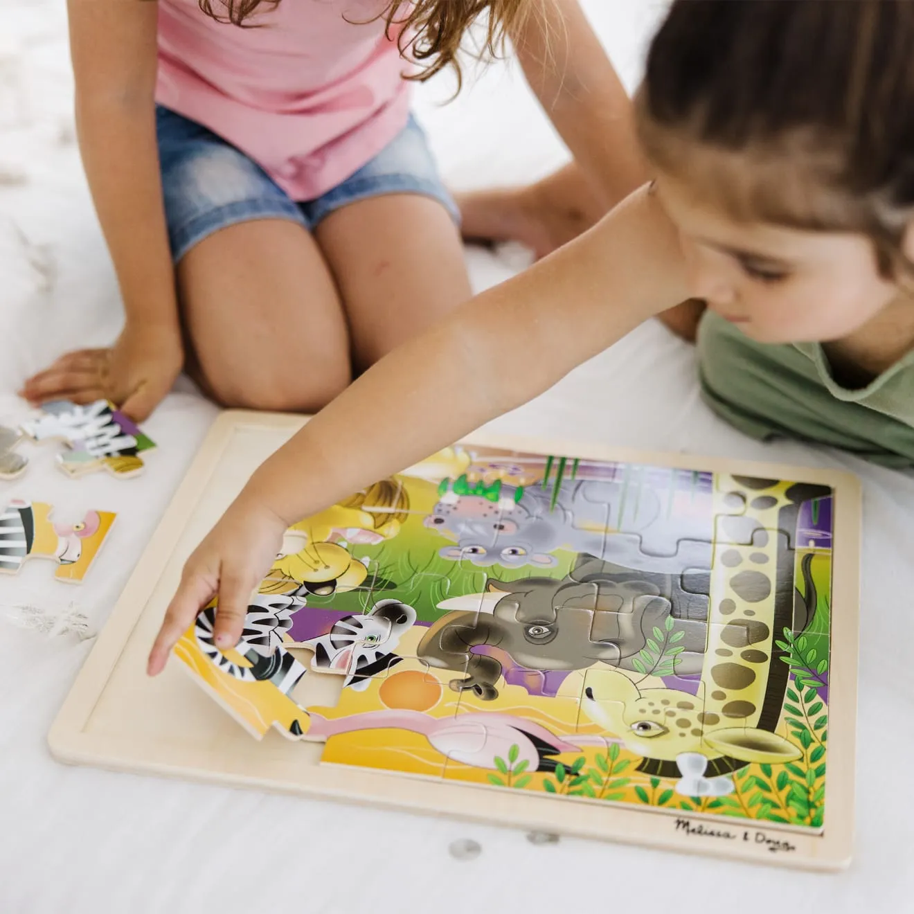 Melissa & Doug African Plains Holzpuzzle 24 Teile Savanne