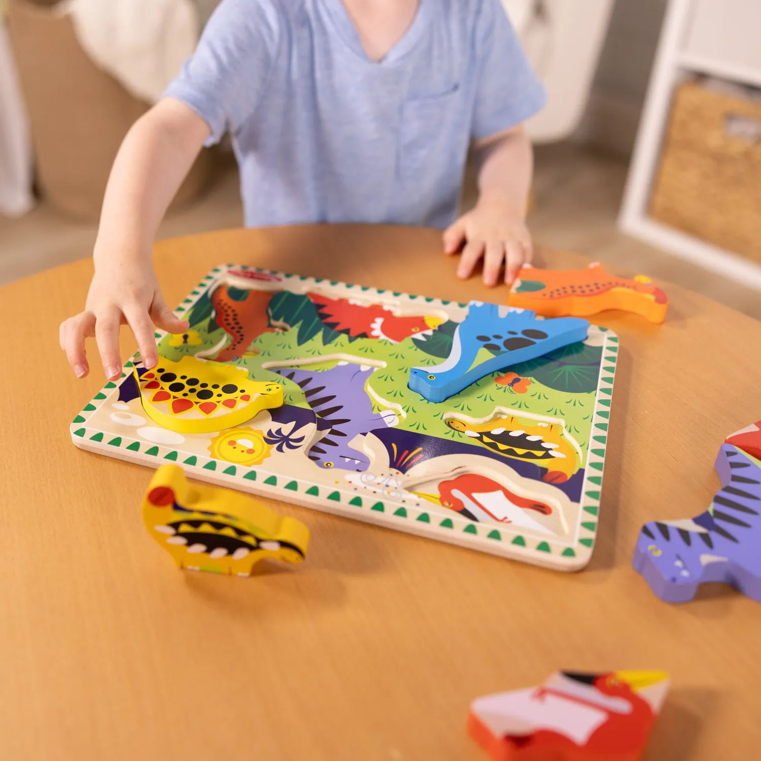 Melissa & Doug Dinosaurs Holzpuzzle 7 Teile Dino