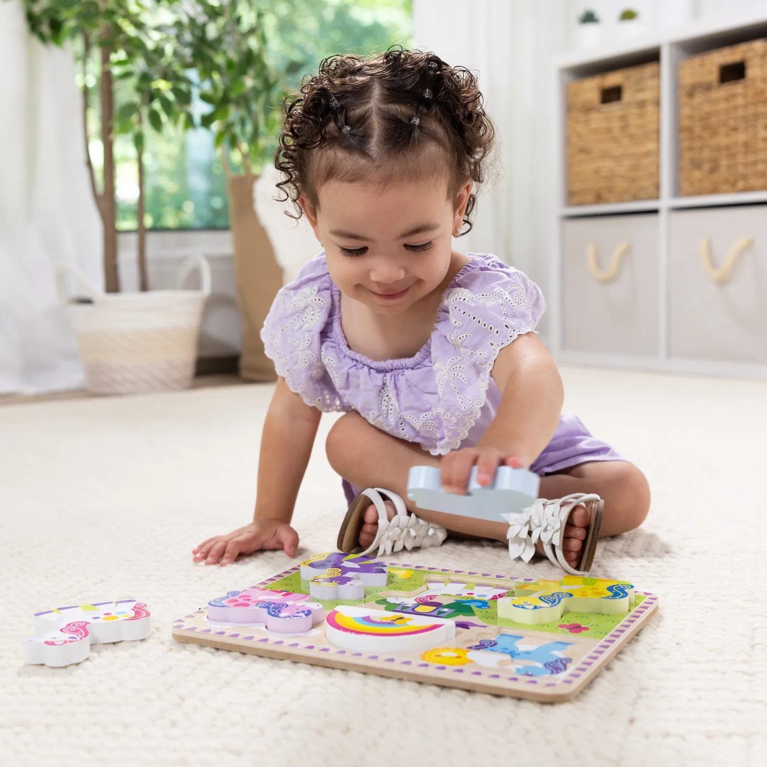 Melissa & Doug Unicorn Puzzle Einhorn Holz 6-teilig