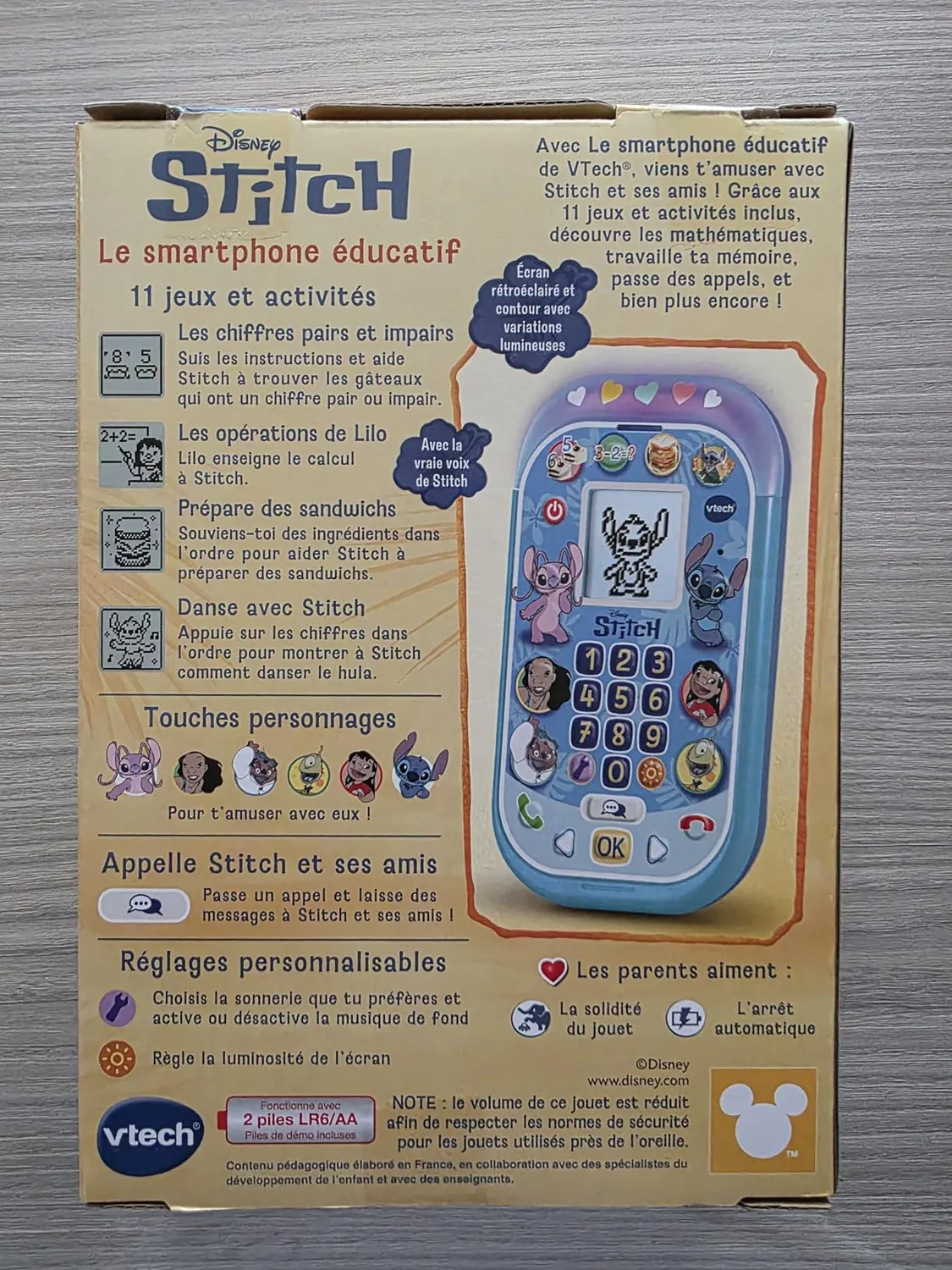VTech Stitch Lern-Smartphone Französisch Lernspiel