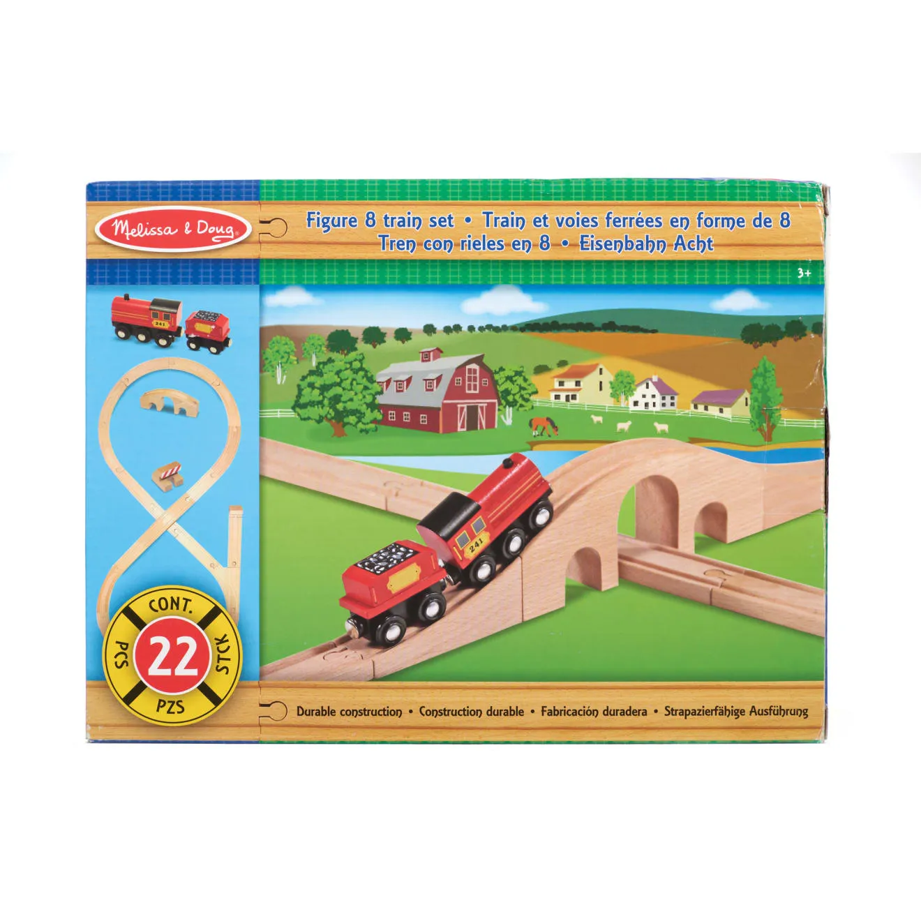Melissa & Doug Figure 8 Holzeisenbahn 22 Teile