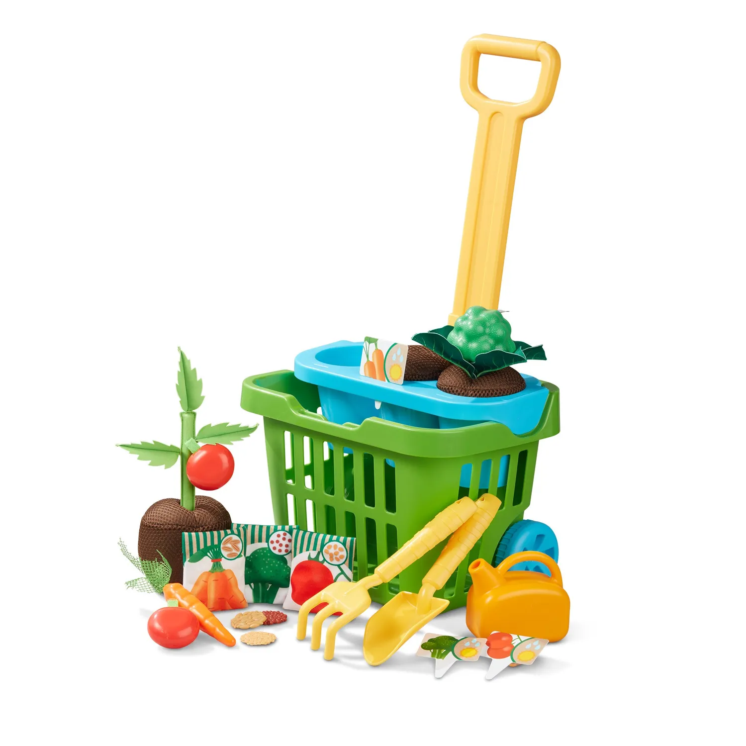 Melissa & Doug Let's Explore Gemüsegarten Gartenset 31-teilig Wagen