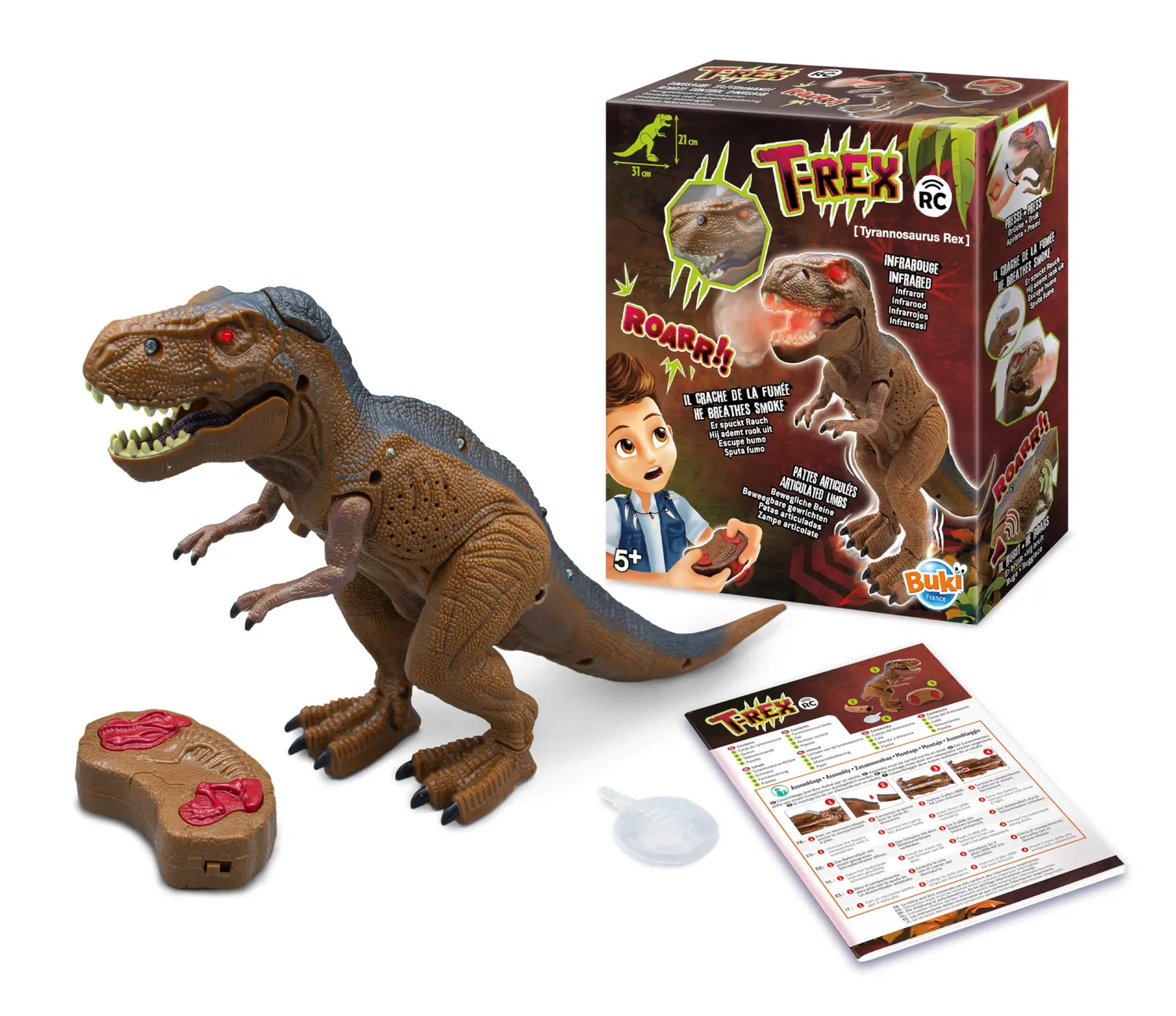 Buki 37293 T-Rex Dinosaurier ferngesteuert 31 cm ab 5 Jahre