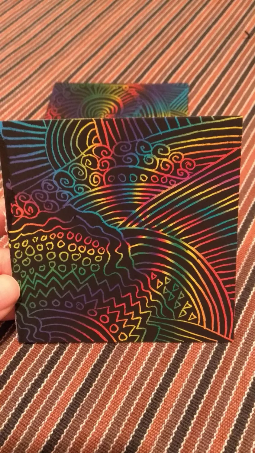 Buki NB001 Kratzpapier-Notizblock 150 Blätter Regenbogen