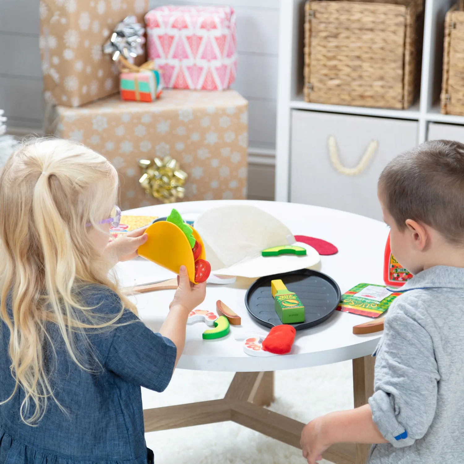 Melissa & Doug Fill & Fold Taco Spielset Holz 43-teilig