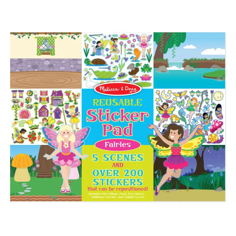 Melissa & Doug Fairies Stickerpad wiederverwendbar 165+ Sticker