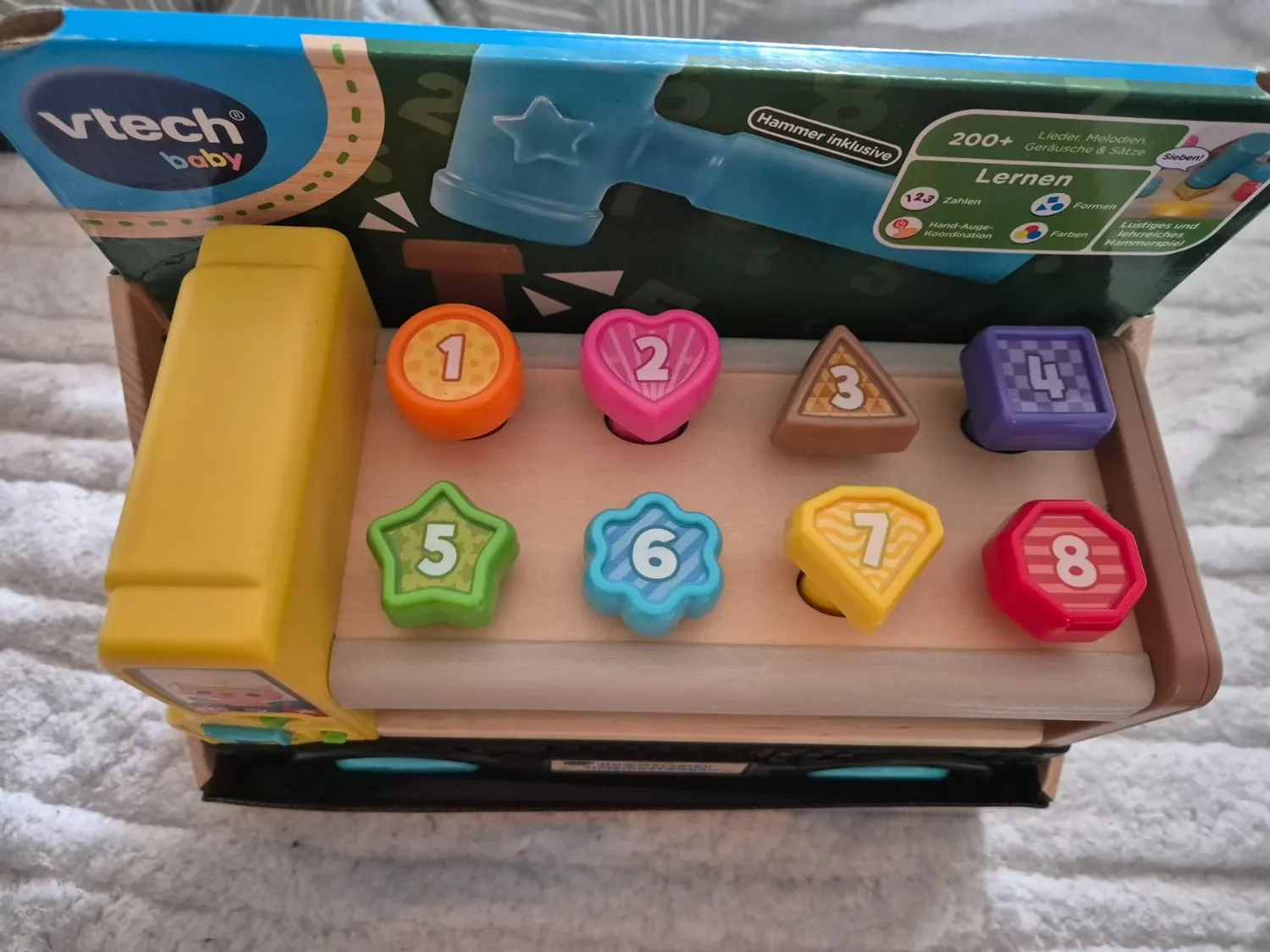 VTech Holz-Lastwagen Hammer Lernspielzeug mit Licht