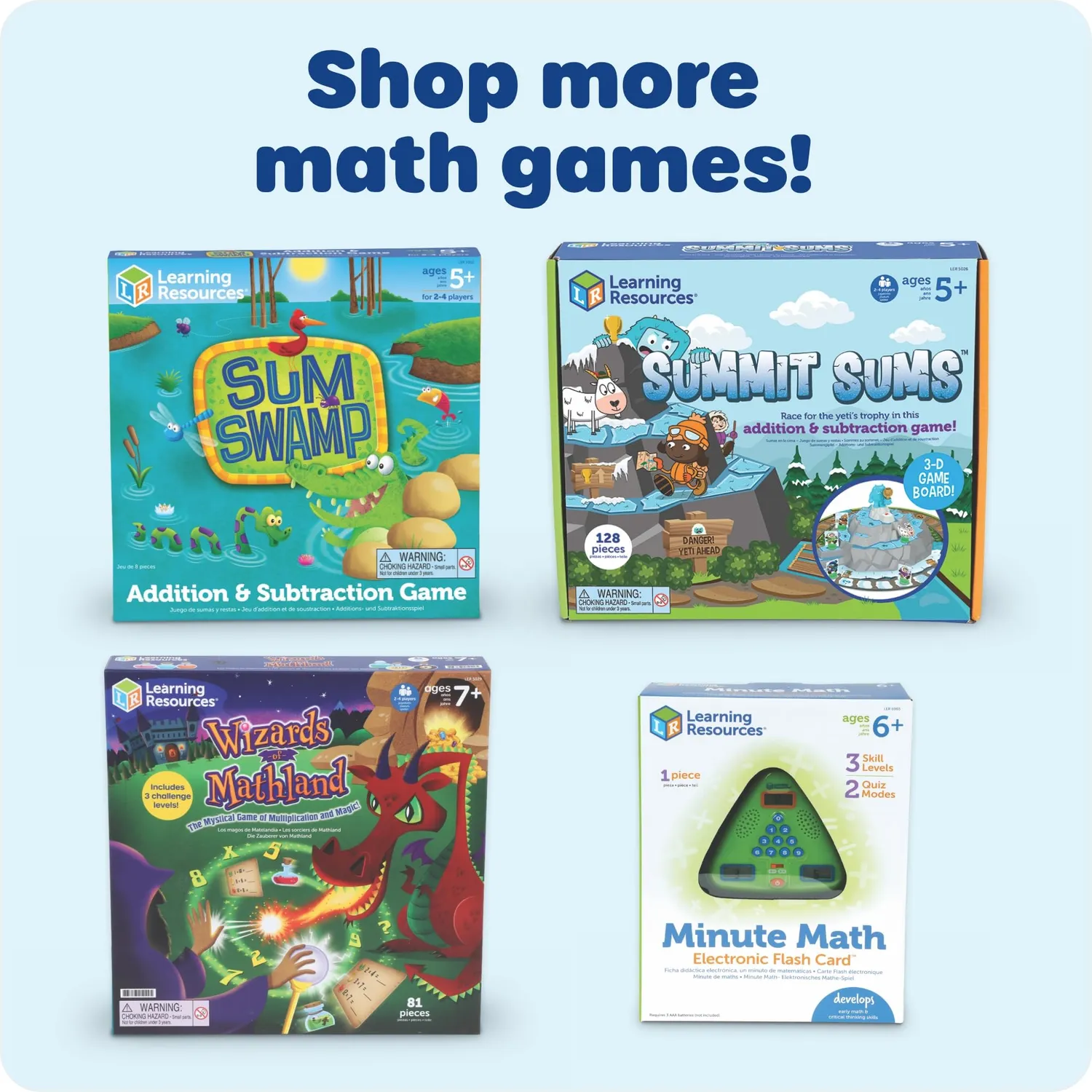 Learning Resources Wizards of Mathland Einmaleins Brettspiel ab 6 Jahren