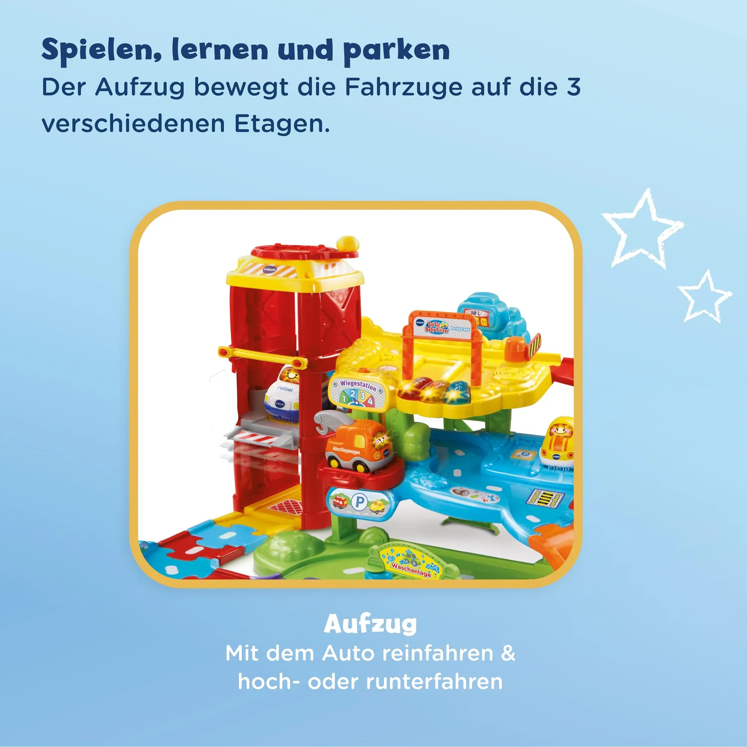 Vtech Tut Tut Baby Flitzer Parkgarage Spielzeug mit Abschleppwagen