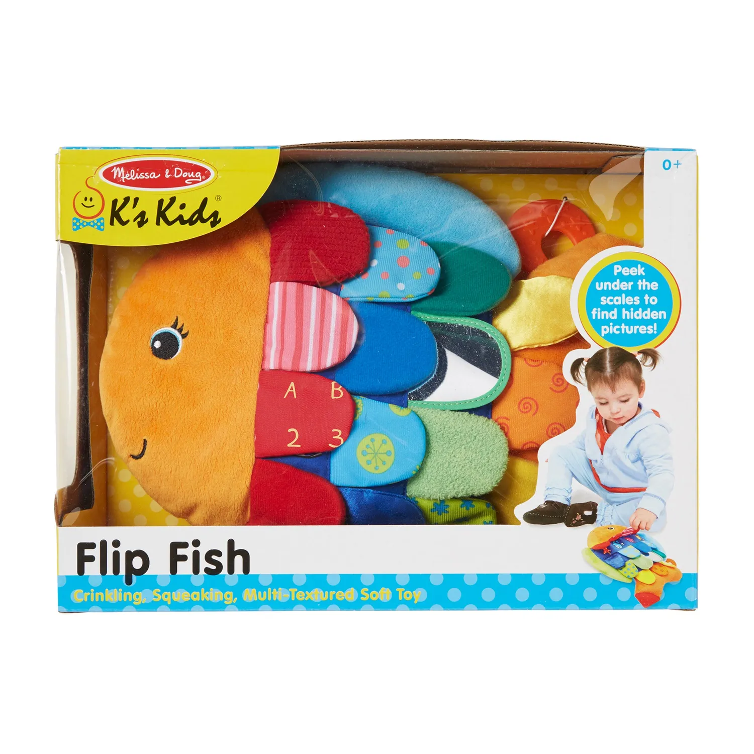 Melissa & Doug K's Kids Flip Fish Baby-Spielzeug Stoff ab Geburt