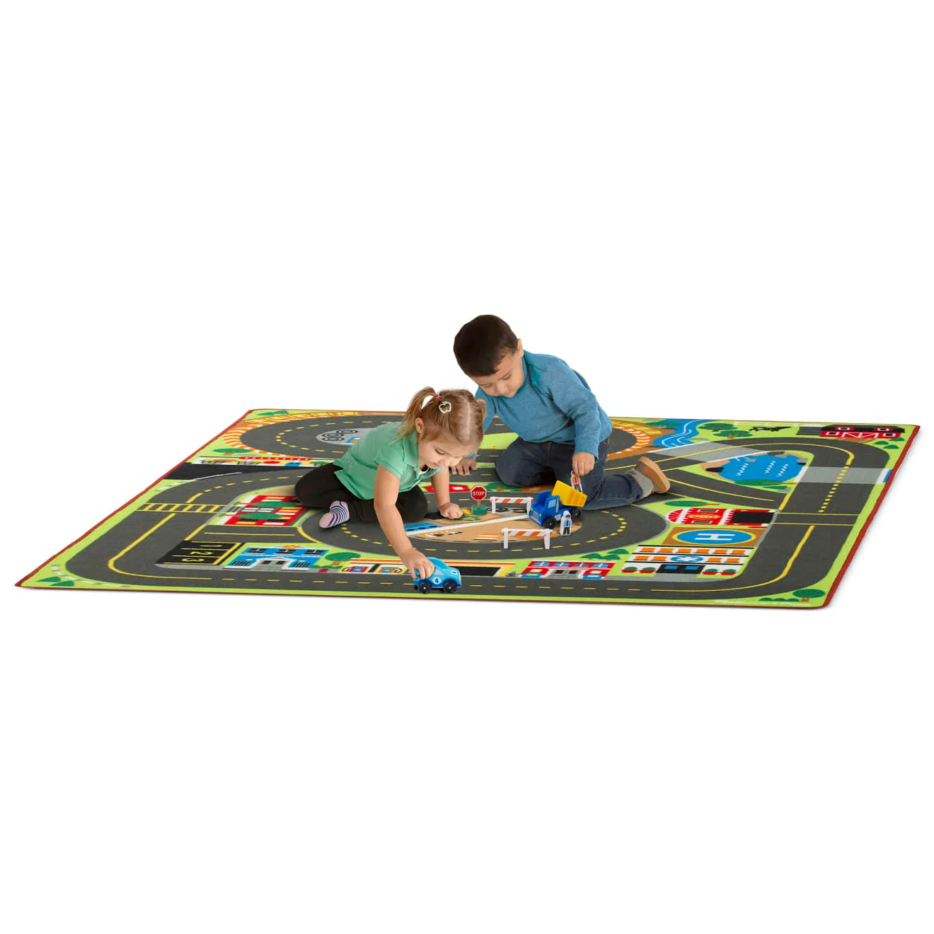 Melissa & Doug Jumbo Roadway Spielteppich Strasse XXL Schilder