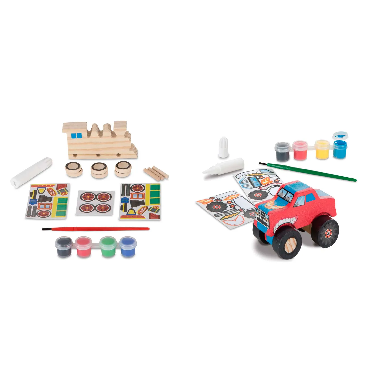 Melissa & Doug Created by Me Vehicles Bastelset 2er-Pack Holz