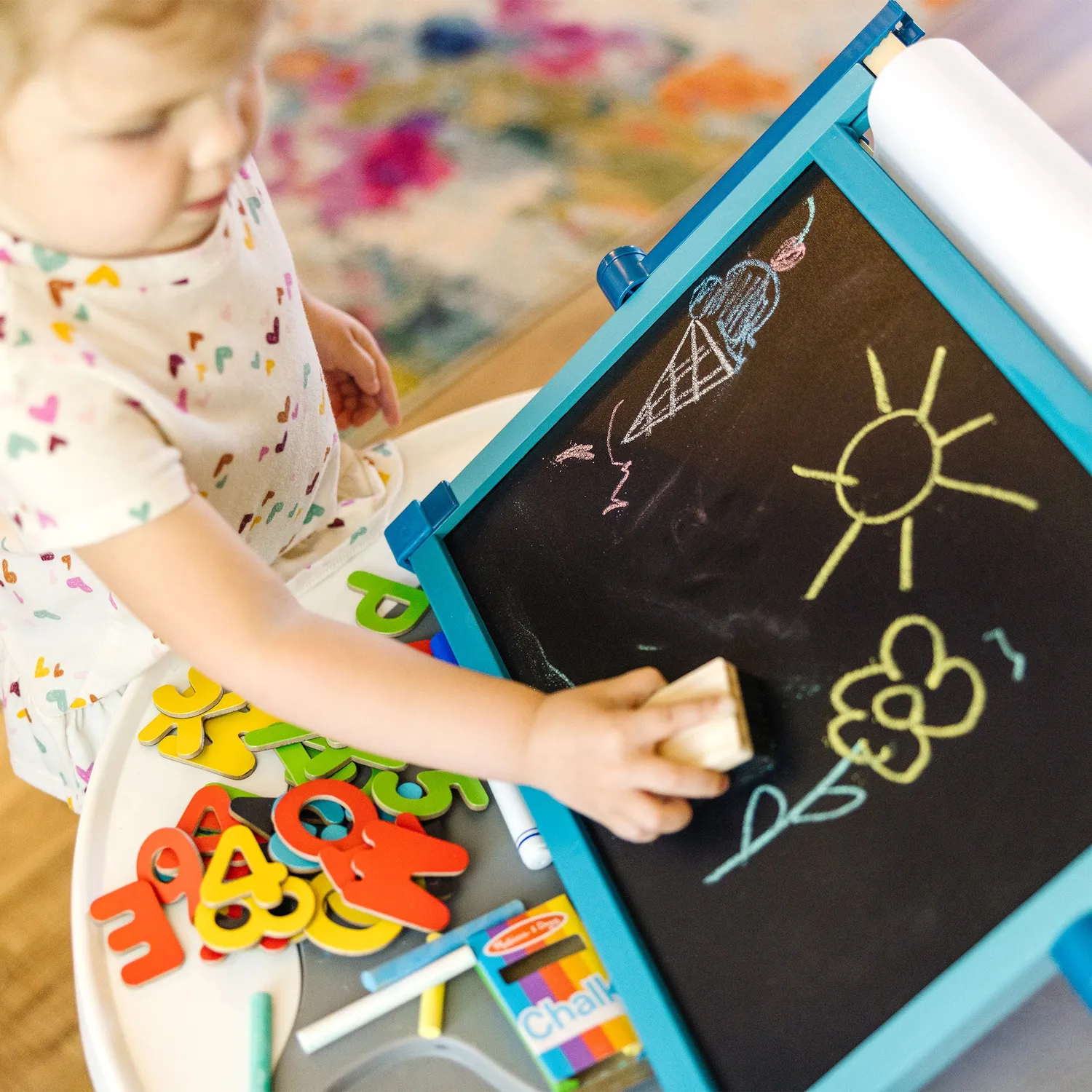Melissa & Doug Double-Sided Magnetic Tabletop Easel Tischstaffelei Holz